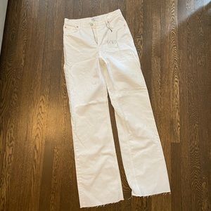 Unworn Zara White Wide Leg Jeans